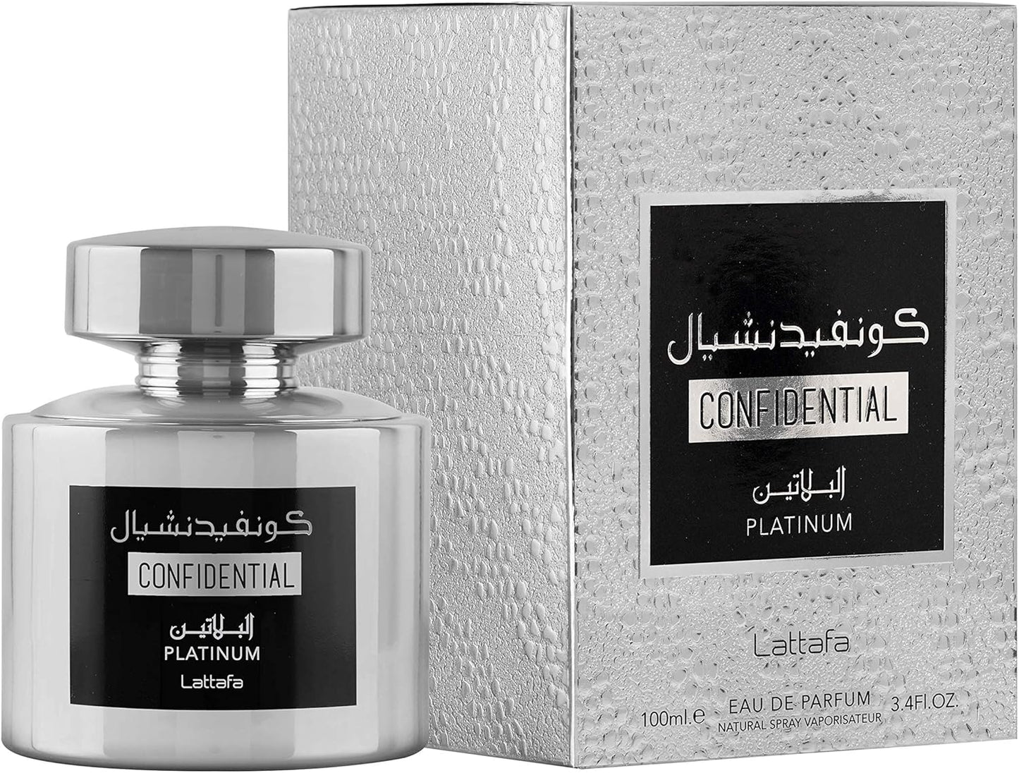 Lattafa Confidential Platinum, Apa de parfum unisex 100 ml