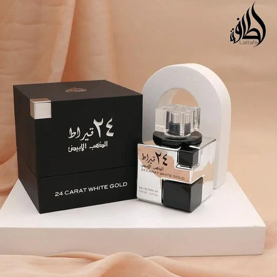 Lattafa 24 Carat White Gold, Apa de parfum unisex 100 ml