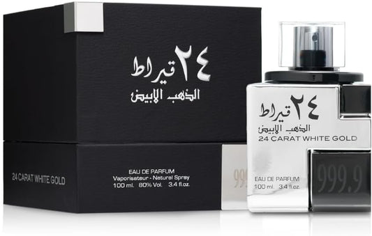 Lattafa 24 Carat White Gold, Apa de parfum unisex 100 ml