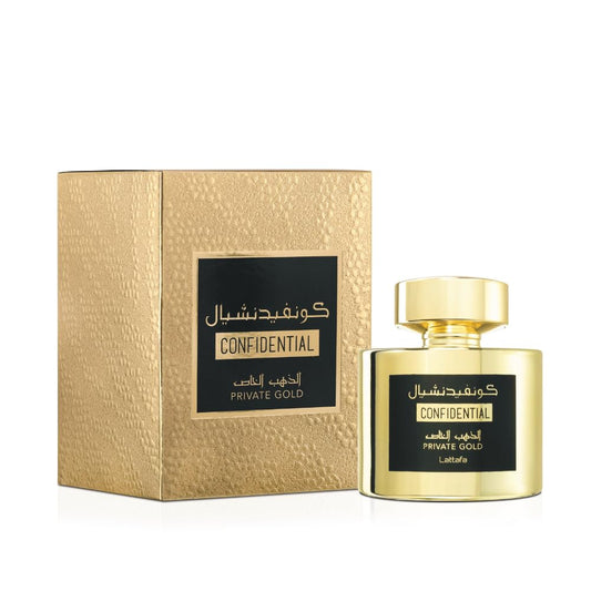 Lattafa Confidential Private Gold, Apa de parfum unisex 100 ml