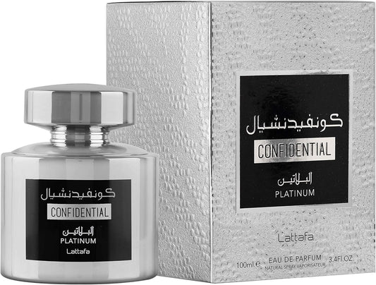Lattafa Confidential Platinum, Apa de parfum unisex 100 ml